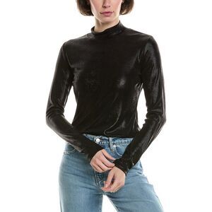Johnny Was Womens  Jewell Mock Neck T-Shirt, Black